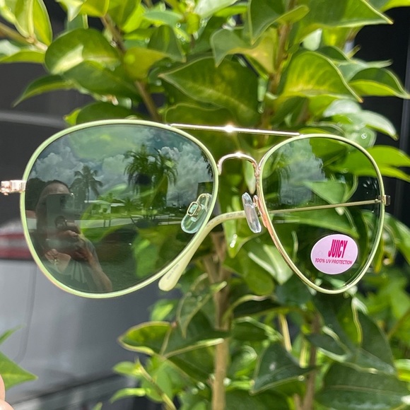 JUICY COUTURE Tony Sunglasses In Shiny Gold-Green 58-17-145 Unisex - Picture 7 of 12